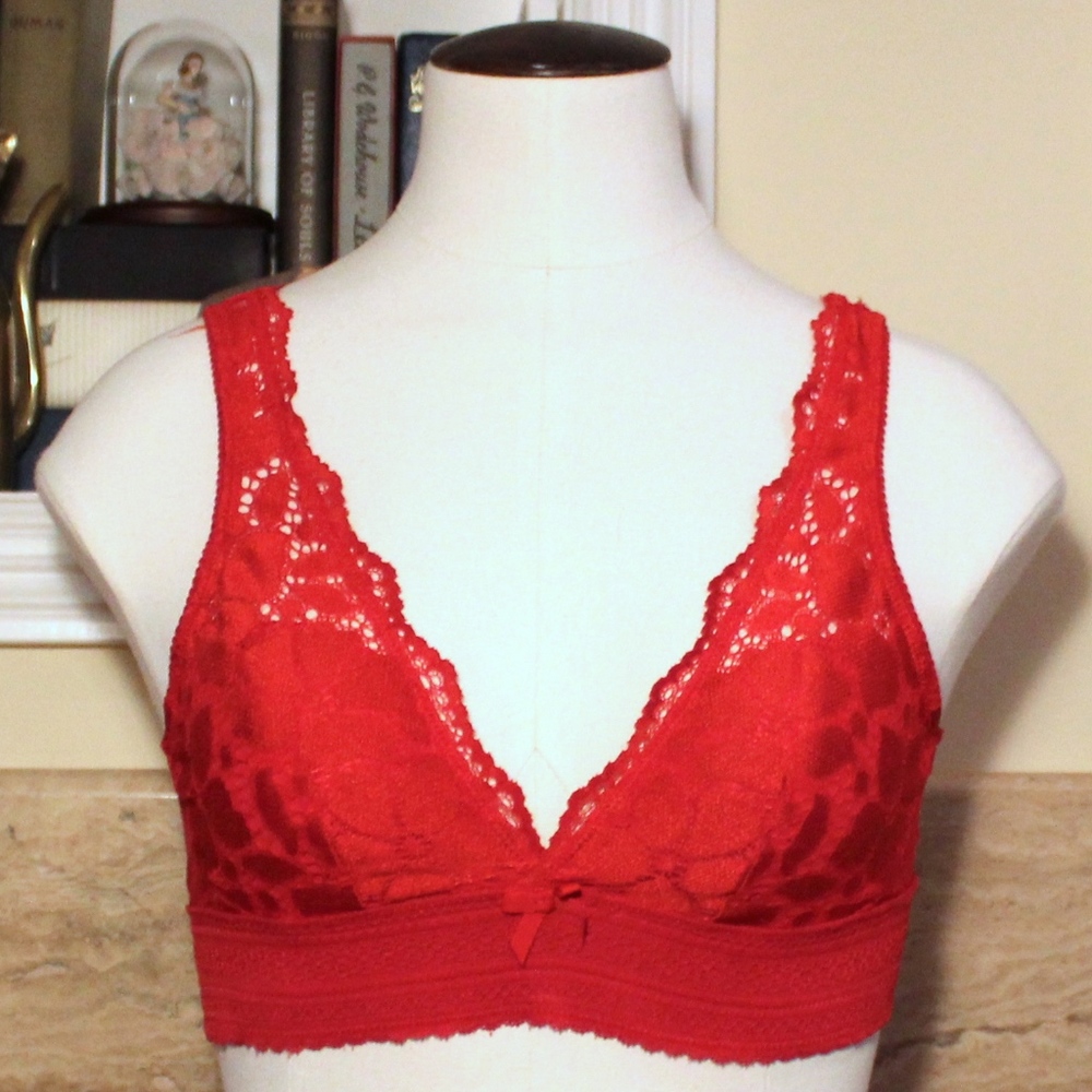 Aerie Red Lace Bralette